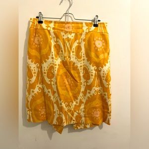 J. Crew Ikat print pencil skirt with pockets. Size 12